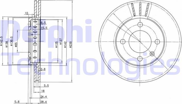 Тормозной диск Delphi. Артикул BG2982