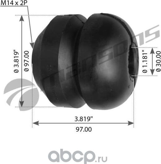 Отбойник рессоры (Mansons). Артикул 900.233