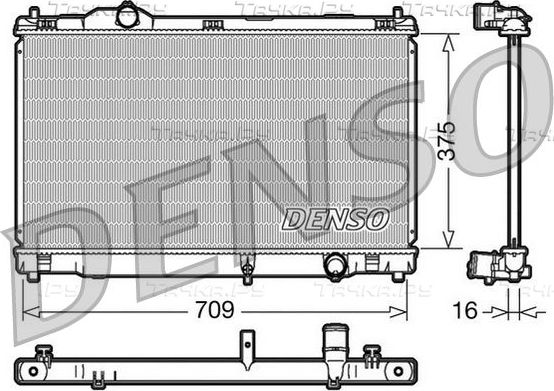 Радиатор охлаждения двигателя Denso (алюминий). Артикул DRM51001