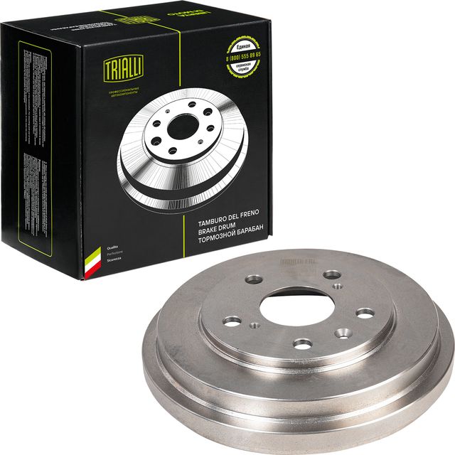 Тормозной барабан Trialli задний для Suzuki SX4 II (S-Cross) 2013-2026. Артикул TF 223473