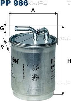 Топливный фильтр Filtron. Артикул PP 986