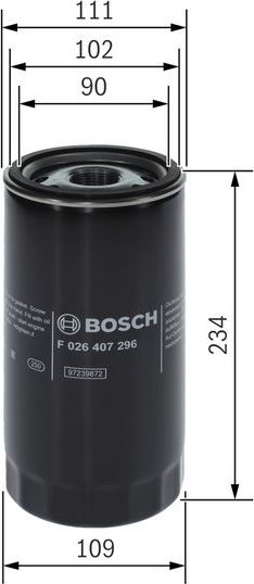 Масляный фильтр Bosch для Ford Cargo 2015-2026. Артикул F 026 407 296