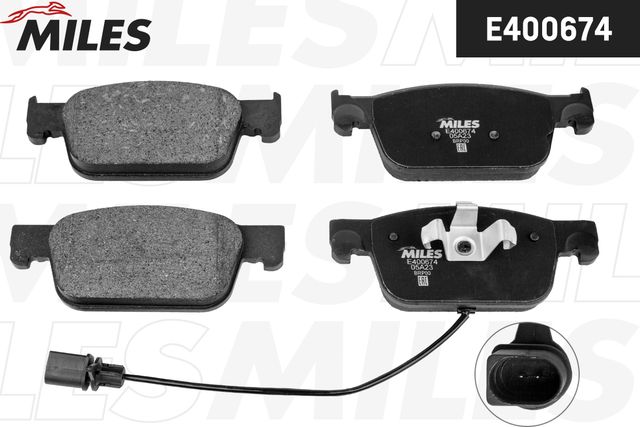 Тормозные колодки Miles (Low-Metallic). Артикул E400674