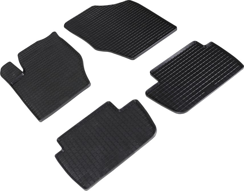 Коврики резиновые Seintex с узором сетка для салона Citroen С4 II седан 2010-2026. Артикул 00211