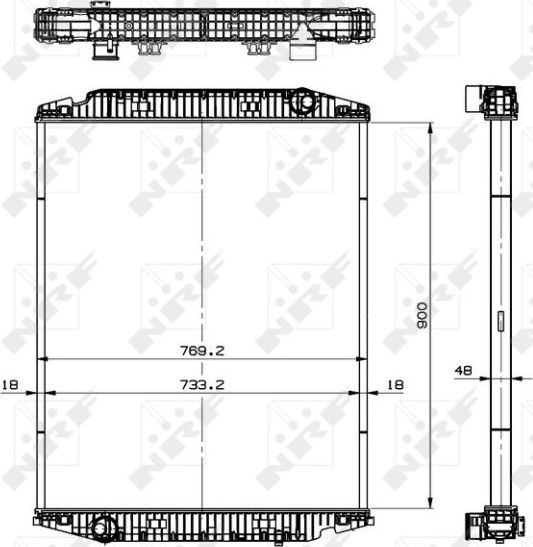 Радиатор охлаждения двигателя NRF для IVECO EuroTech 1992-2026. Артикул 519568
