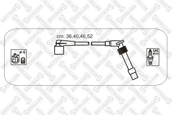 Высоковольтные провода (провода зажигания) (комплект) Stellox для Opel Omega B 1994-2000. Артикул 10-38460-SX