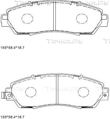 Тормозные колодки Asimco. Артикул KD1508