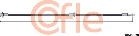 Тормозной шланг Cofle задний правый для Nissan Almera Tino I 2000-2006. Артикул 92.BH.NI068