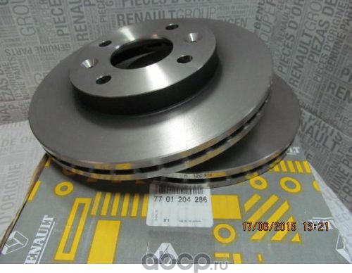Тормозной диск Renault передний для Renault 21 1986-1995. Артикул 7701204286