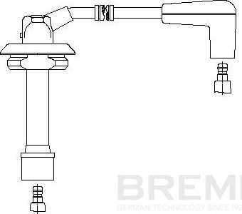 Высоковольтные провода (провода зажигания) Bremi для Subaru Impreza II 2000-2002. Артикул 3A44E77