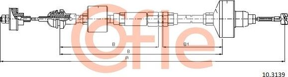 Трос сцепления Cofle. Артикул 92.10.3139