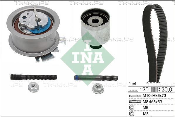 Ремень ГРМ с роликами (комплект) Ina для Volkswagen Sharan I 2002-2010. Артикул 530 0201 10