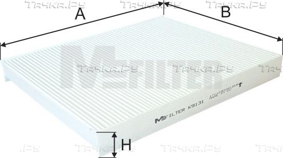 Салонный фильтр MFilter для Hyundai Santa Fe II 2009-2013. Артикул K 9131