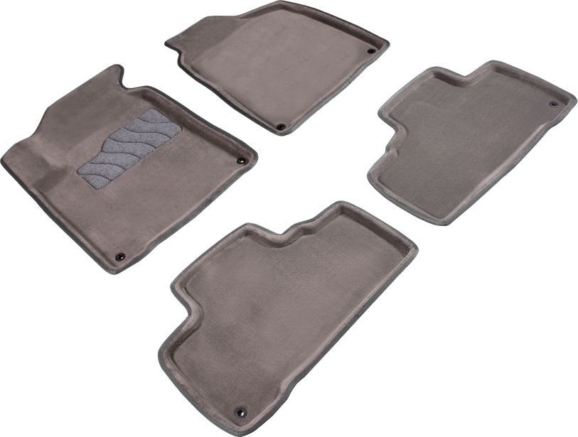Коврики Seintex 3D ворсовые для салона SsangYong Actyon II 2010-2015 СЕРЫЕ. Артикул 84125