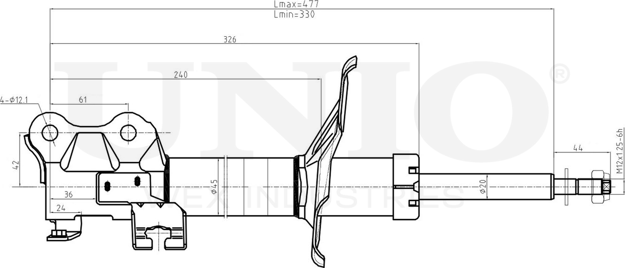 Амортизатор подвески (Unio). Артикул SAB-10109