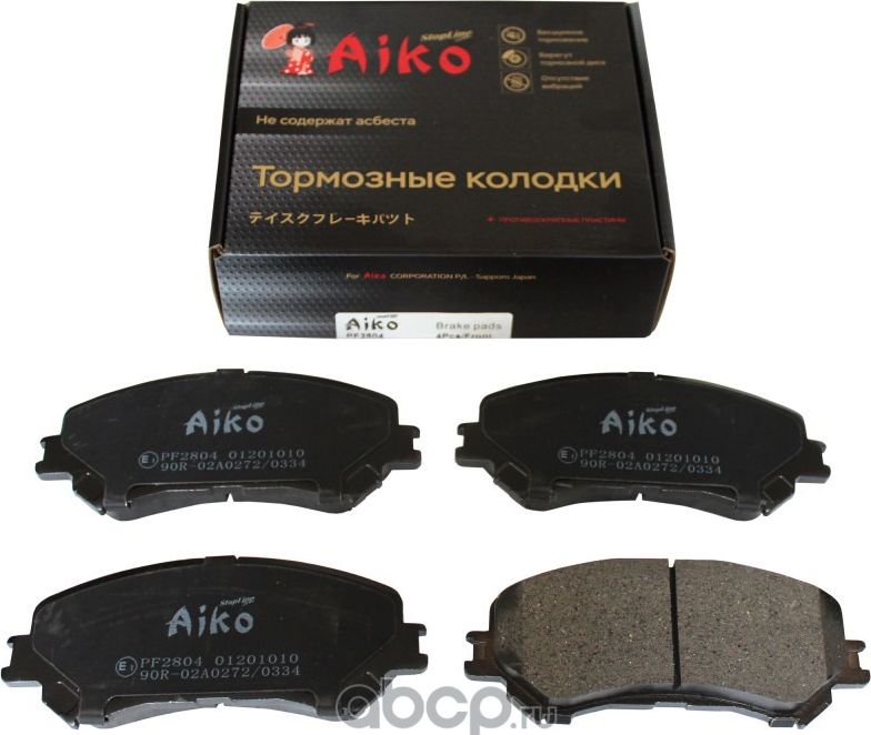 Колодки NISSAN Qashqai, RENAULT Megane IV (2013-) передние (Aiko). Артикул PF2804