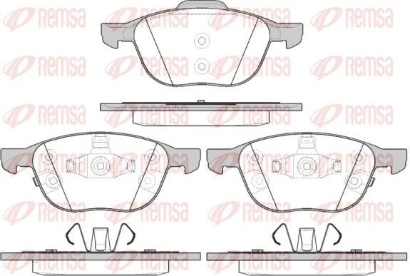 Тормозные колодки Remsa передние для Ford Focus III 2012-2019. Артикул 1082.12