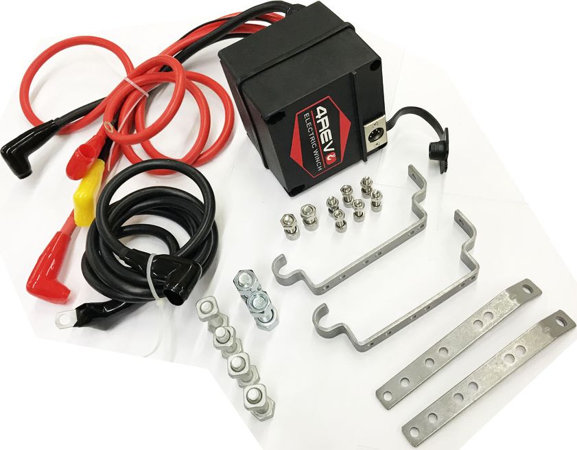 Лебёдка электрическая 12V 4Revo SRX 12000 (Синтетический трос). Артикул 4R-W123B-12