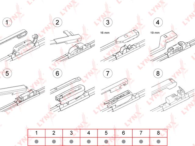 Щетка стеклоочистителя (дворник) LYNXauto передняя левая (водительская) для Nissan Almera N16 2000-2006. Артикул XF550
