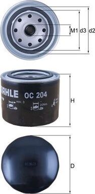 Масляный фильтр Mahle-Knecht. Артикул OC 204