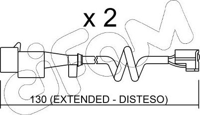 Датчик износа тормозных колодок  Metelli. Артикул SU.225K