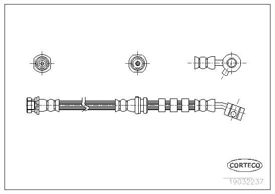 Тормозной шланг Corteco. Артикул 19032237