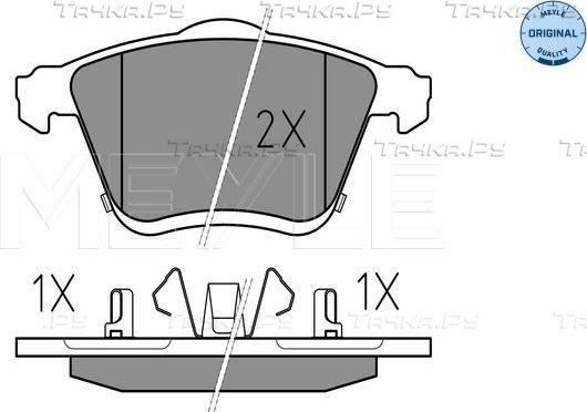 Тормозные колодки Meyle Original передние для Mazda 6 I (GG) 2002-2008. Артикул 025 240 0218/W