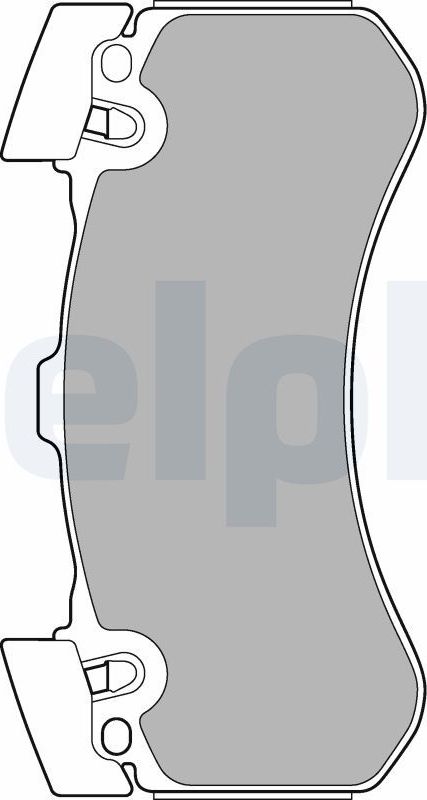 Тормозные колодки Delphi (Low-Metallic). Артикул LP2283