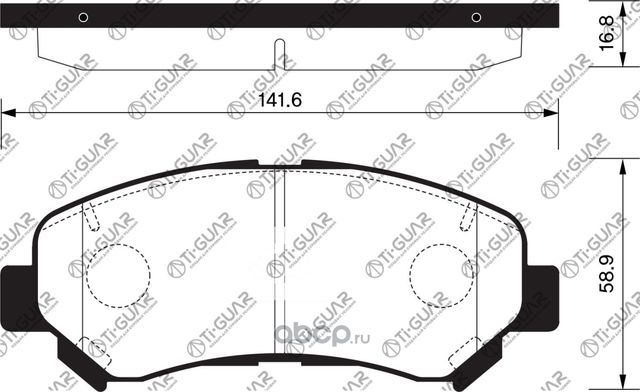 Тормозные колодки (TI-Guar). Артикул TG751C