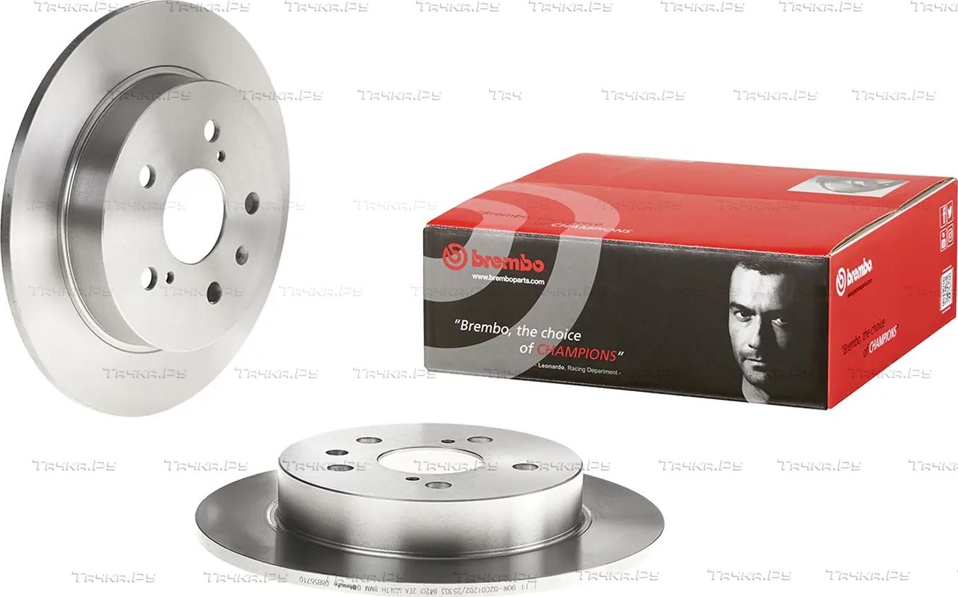 Тормозной диск Brembo задний для Suzuki Swift III 2005-2011. Артикул 08.B557.10