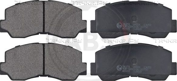 Тормозные колодки ABS передние для Toyota Cressida II (X50, X60) 1985-1988. Артикул 36151