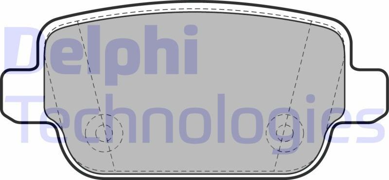 Тормозные колодки Delphi (Low-Metallic). Артикул LP1969