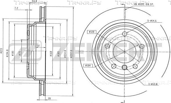Тормозной диск Zekkert. Артикул BS-5210B