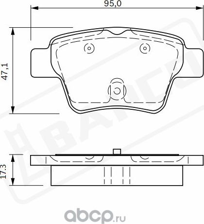 Колодки тормозные дисковые зад. PSA C4 COUPE (LA) 1.4 1.6V, C4 I (LC) (Bapco) Bapco. Артикул BP0314