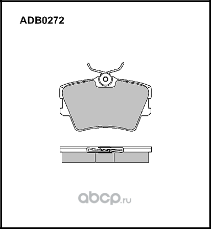 Колодки тормозные (Allied Nippon). Артикул ADB0272
