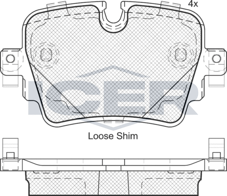 Тормозные колодки Icer задние для Jaguar F-Type I 2012-2026. Артикул 182186