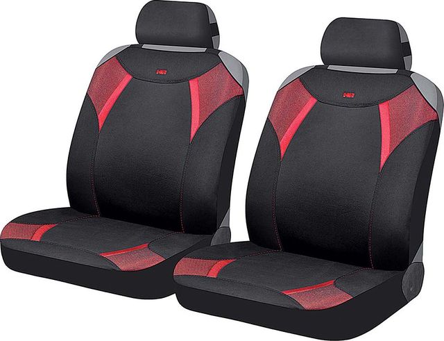 Накидки универсальные Hadar Rosen Viper Glossy на передние сидения авто, цвет Черный/Красный/Красный. Артикул 21367