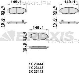 Тормозные колодки Braxis. Артикул AB0367