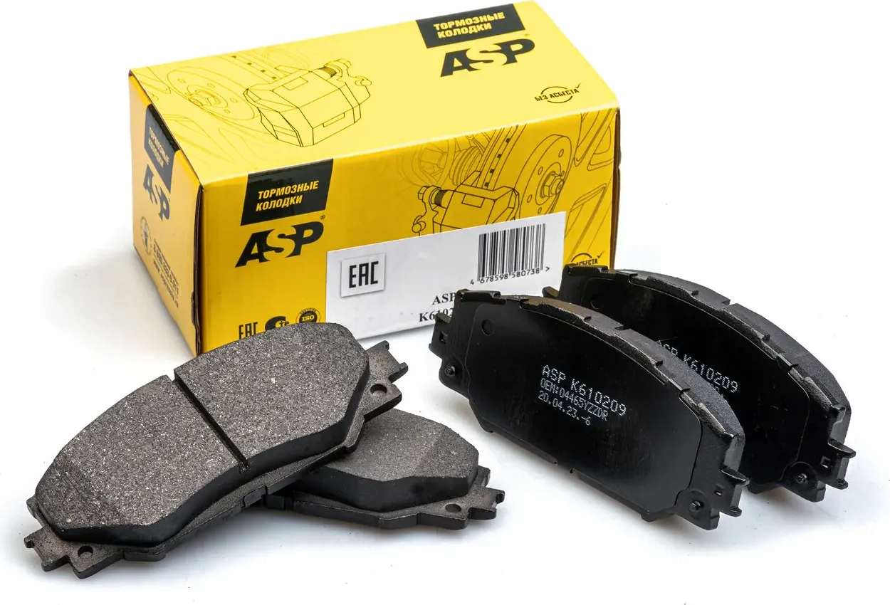Передние тормозные колодки для а/м Toyota Corolla (ASP). Артикул K610209