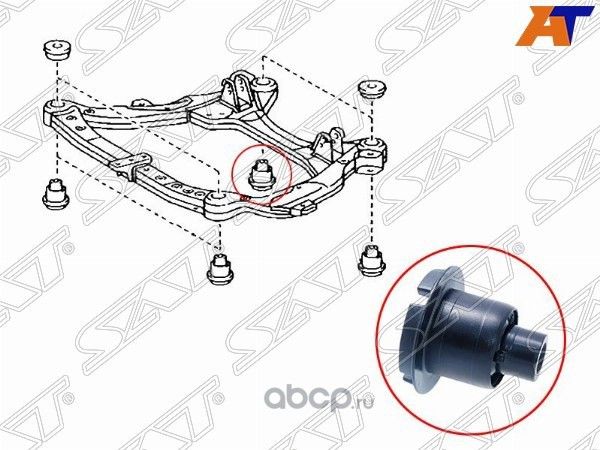 Сайлентблок подрамника задний TOYOTA CAMRY 06-15LEXUS ES240350 06- RH (SAT). Артикул ST5221533090