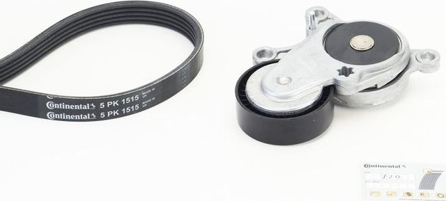 Приводной ремень поликлиновой с роликами (комплект) ContiTech. Артикул 5PK1515K1