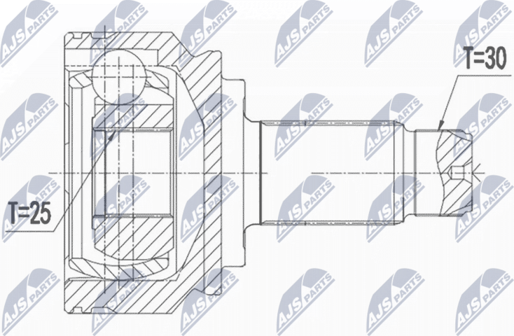 Шрус внутренний (граната) NTY. Артикул NPZ-BM-026