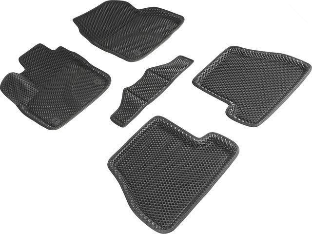 Коврики Seintex 3D EVA Ромб для салона Ford Focus III (МКПП) 2011-2015 ЧЕРНЫЕ. Артикул 95241