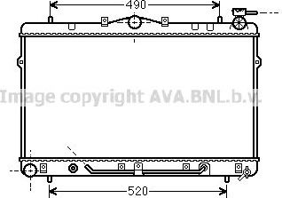 Радиатор охлаждения двигателя AVA для Hyundai Coupe I (RD) 1996-2002. Артикул HYA2044