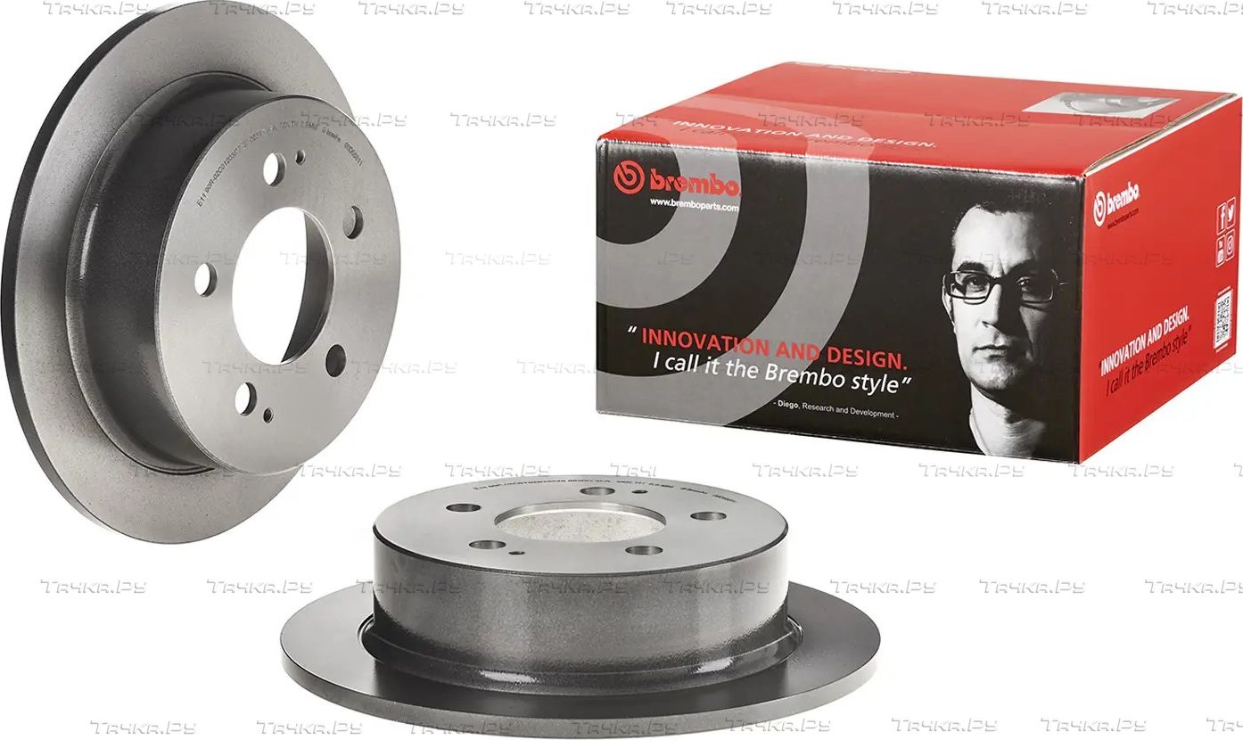 Тормозной диск Brembo PRIME LINE - UV Coated для SsangYong Actyon I 2005-2011. Артикул 08.D568.11