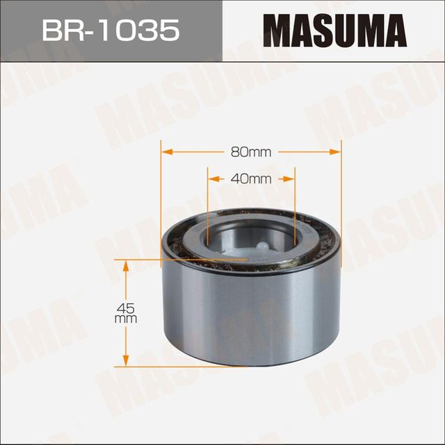 Подшипник ступичный MASUMA, TOYOTA LAND CRUISER PRADO / KZJ90L rear Masuma. Артикул BR1035