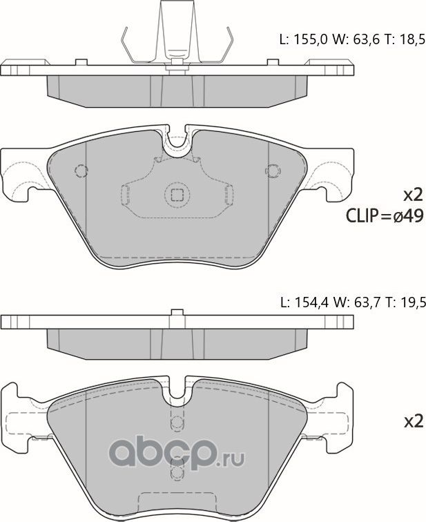 Колодки тормозные дисковые противоскрипная пластина в компл. (Avantech). Артикул AV052