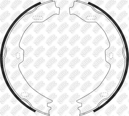 Тормозные колодки (стояночная тормозная система) NiBK задние для Mercedes-Benz CLS I (C219) 2004-2010. Артикул FN0657