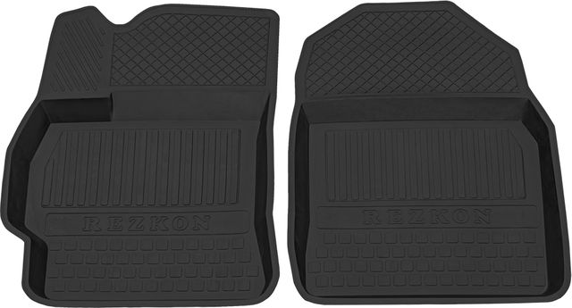 Коврики Rezkon резиновые передние для салона Toyota Corolla E150 2007-2013. Артикул 1534015100