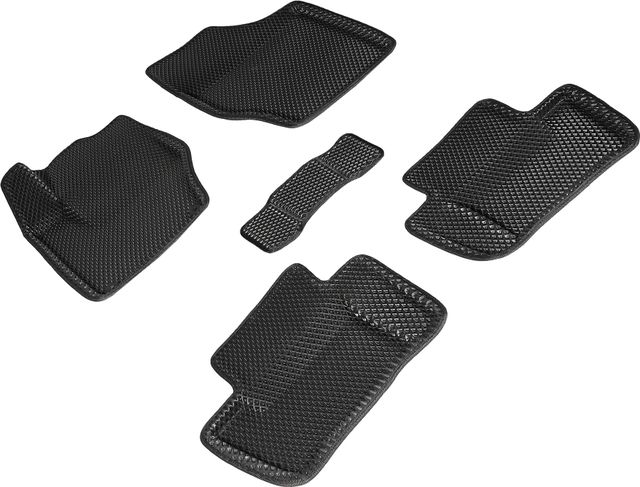 Коврики Seintex 3D EVA ромб для салона Peugeot 408 2012-2026 ЧЕРНЫЕ. Артикул 95332